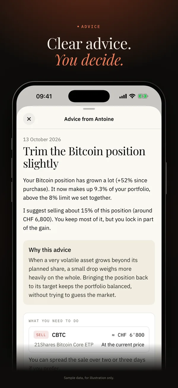 A recommendation from Antoine Pury in the app